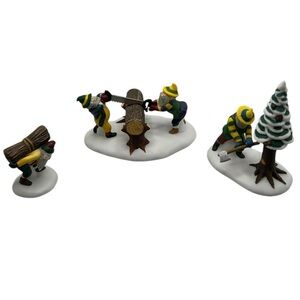 Dept. 56 WOODSMEN ELVES Set of 3 Heritage Village Collection #5630-8 in Box
